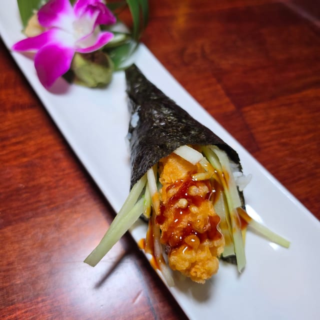 Shrimp Tempura Handroll.